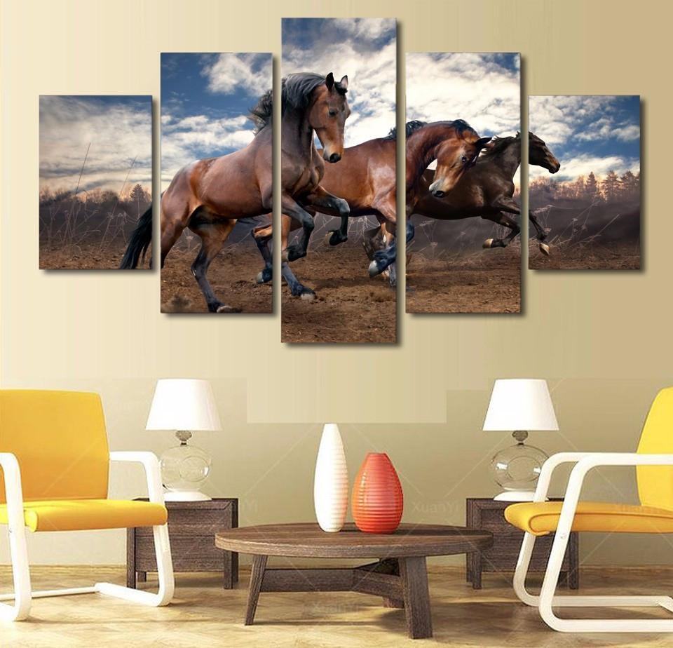 Running Horses In The Wild Anime Leinwandbilder Kunstdrucke Rahmen