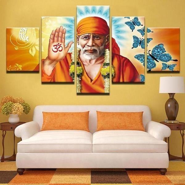 Sai Baba Artistic Painting Limited Edition Religion Leinwandbilder Kunstdrucke Rahmen