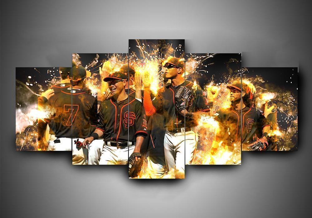 San Francisco Giants Sports Team Dark Leinwandbild Kunstdrucke