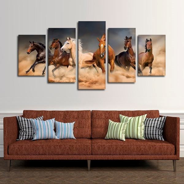 Sandsturmpferde Leinwandbilder Kunstdrucke Rahmen