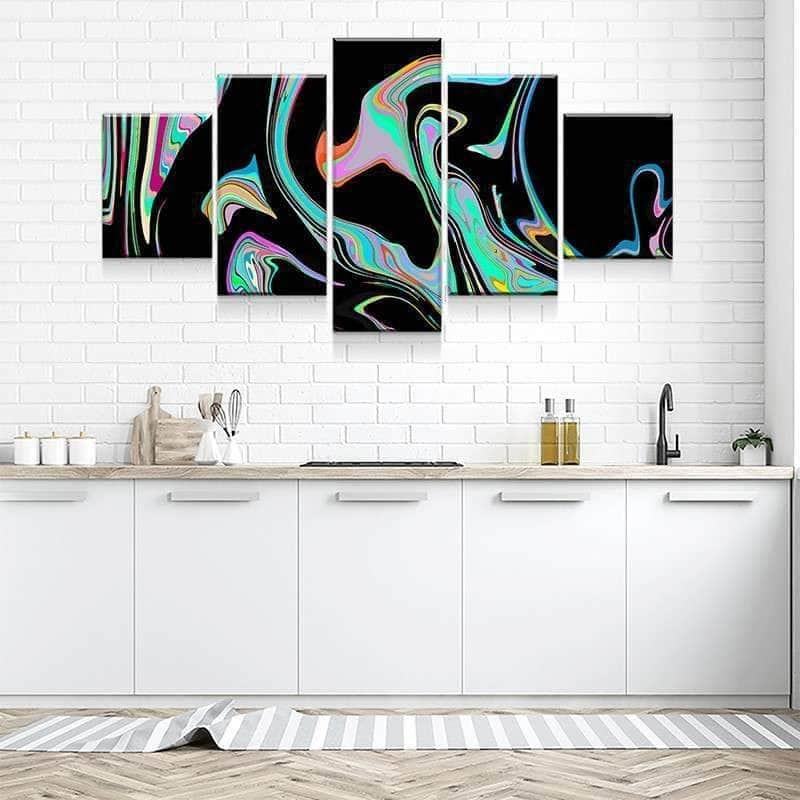 Schillerndes Benzin Leinwandbilder Kunstdrucke Rahmen