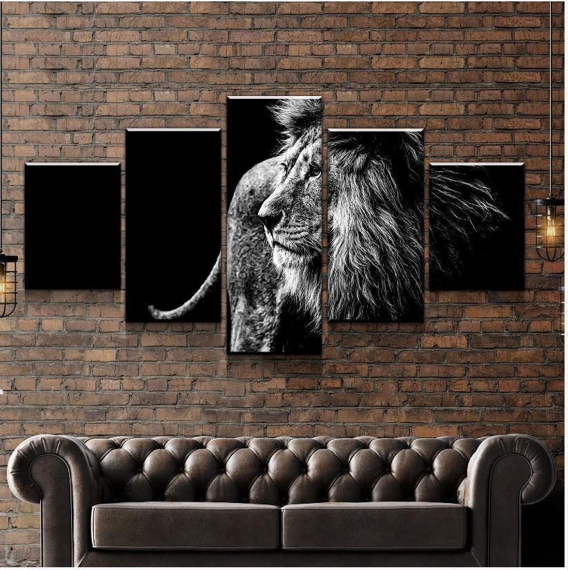 Schwarzweiss-lwe Leinwandbilder Kunstdrucke Rahmen