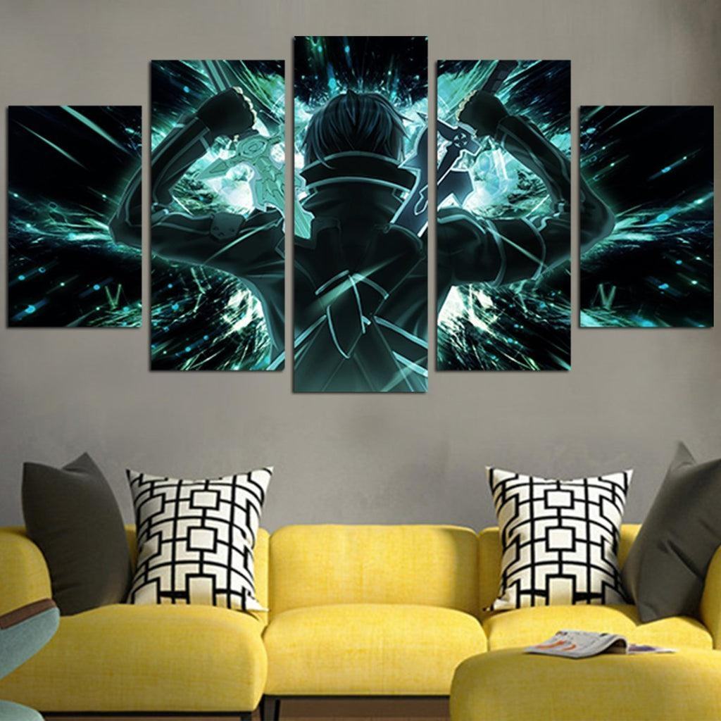 Schwertkunst Online Kirito The Back Leinwandbilder Kunstdrucke Rahmen