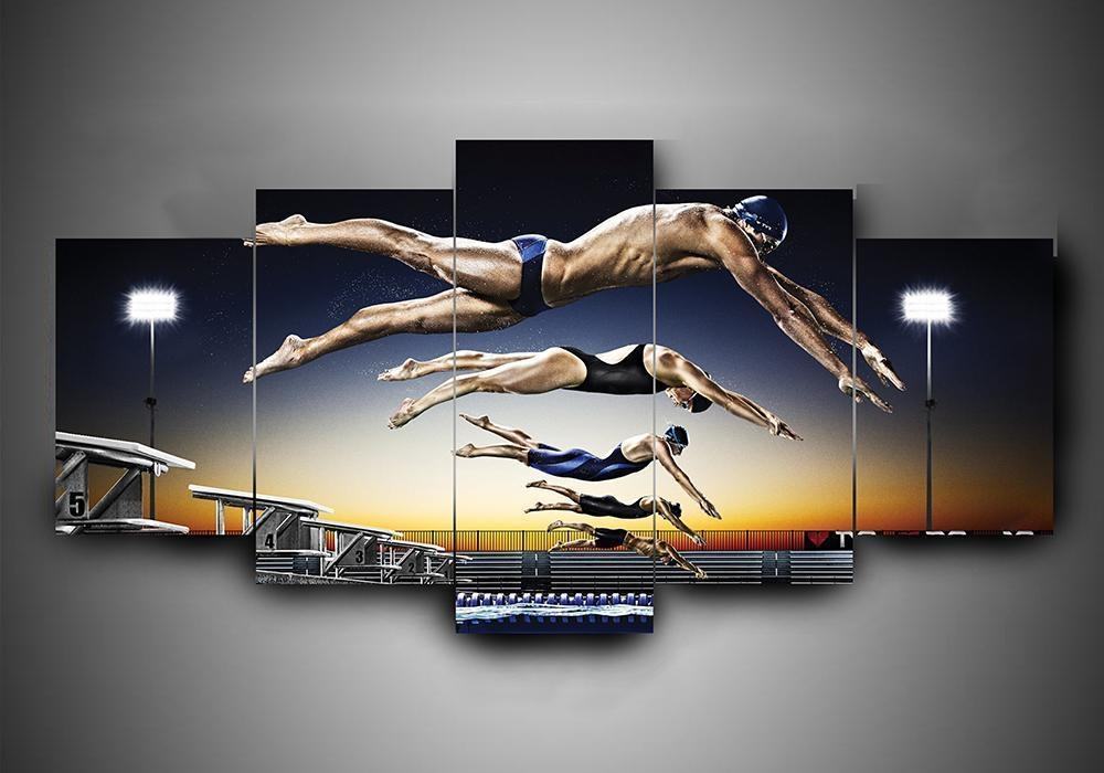 Schwimmen Highlights - Kräftigende Sport Leinwandbilder Kunstdrucke