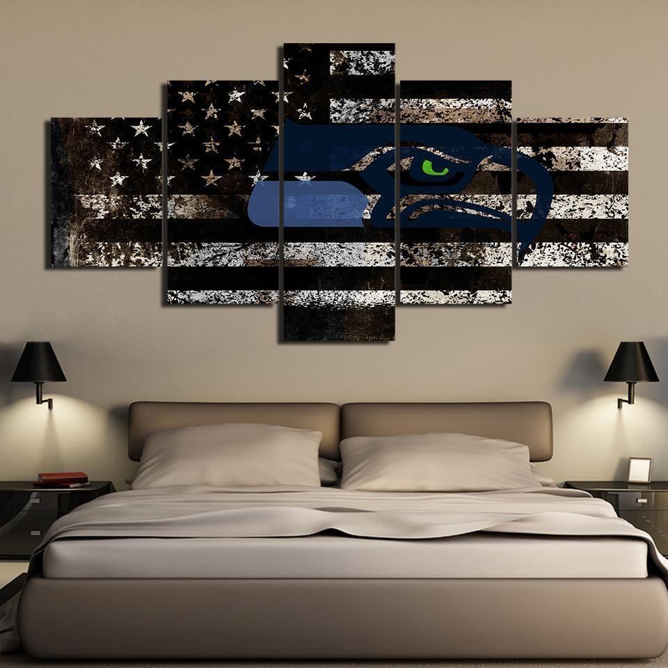 Seattle Seahawks Logo Sport Leinwandbilder Kunstdrucke  