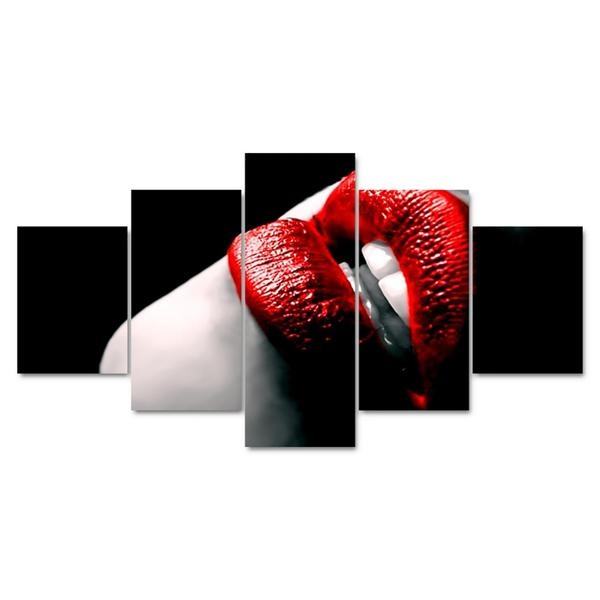 Sexy Woman Lips Abstract Leinwandbilder Kunstdrucke  