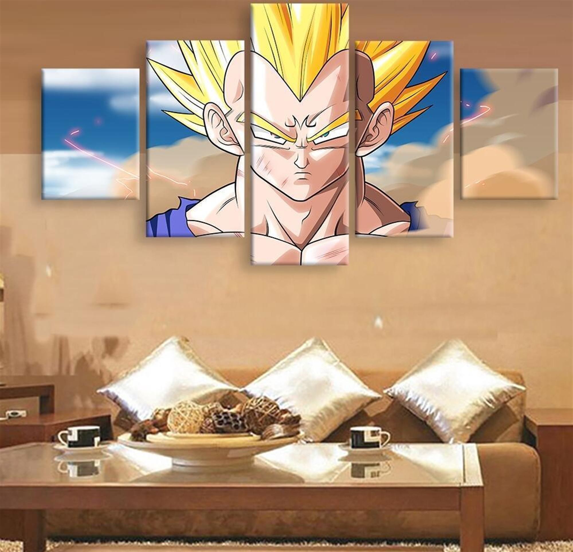 Sieben Dragon Ball Figuren 3: Anime Leinwandbilder Kunstdrucke Mit Rahmen