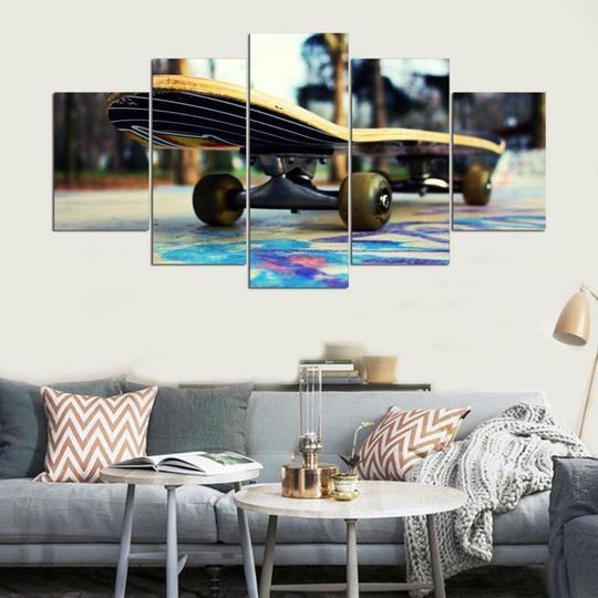 Skateboarding Black And White Leinwandbild Kunstdrucke