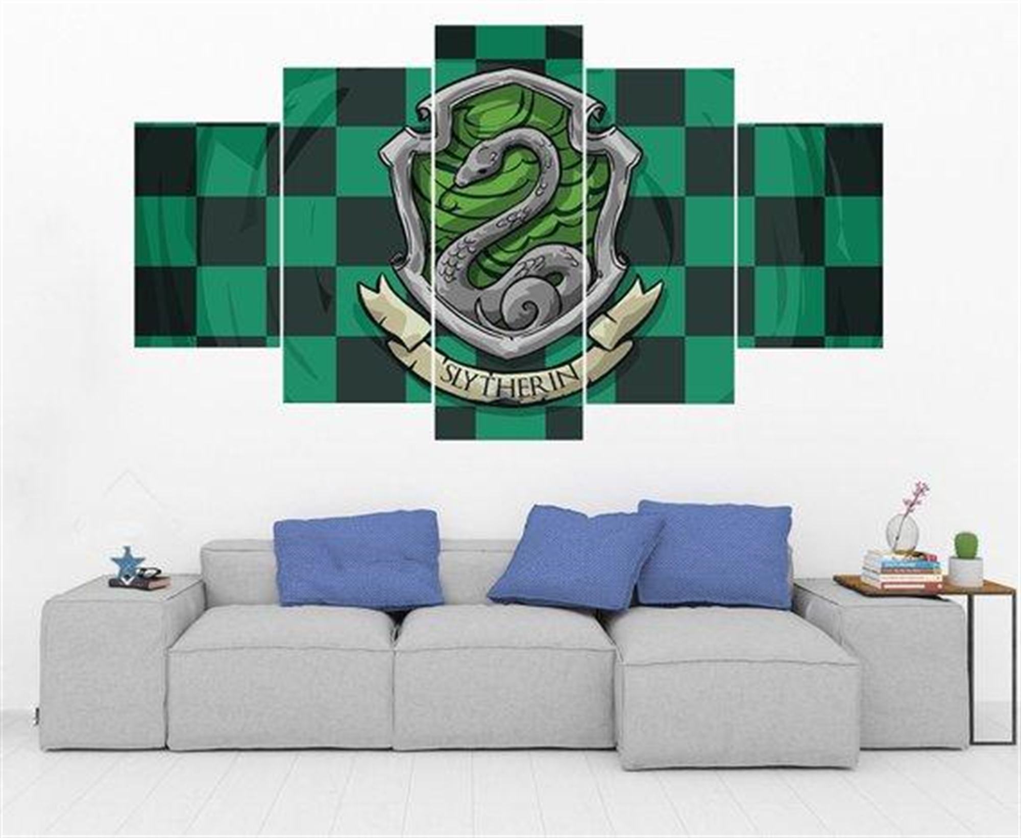 Slytherin Crest Harry Potter 1 Film Leinwandbilder Kunstdrucke Rahmen