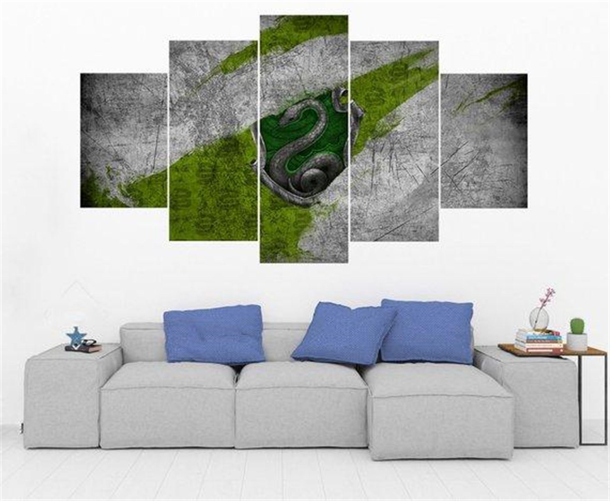Slytherin Crest Harry Potter Film Leinwandbilder Kunstdrucke Rahmen