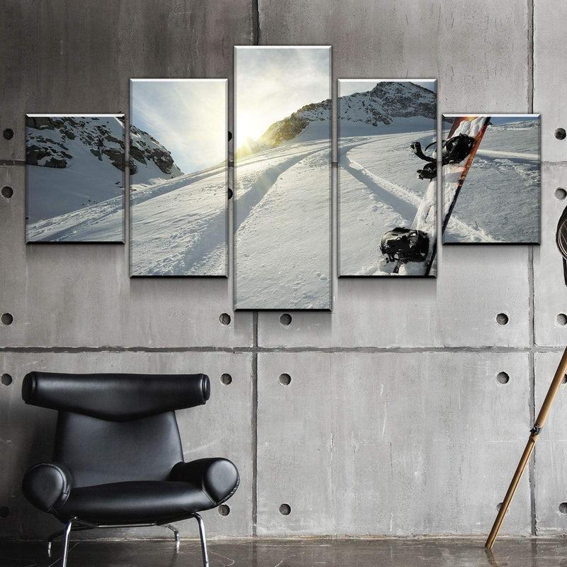 Snowboardansicht Leinwandbilder Kunstdrucke Rahmen