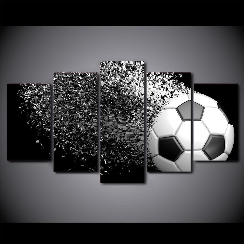 Soccer Ball Exploding Sport Leinwandbilder Kunstdrucke  