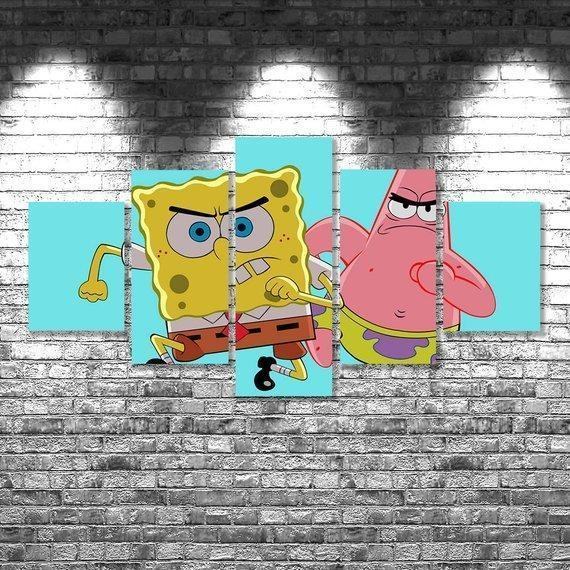 Spongebob Anime Leinwandbilder Kunstdrucke Rahmen
