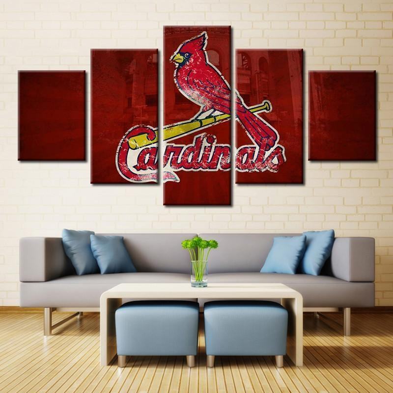 St Louis Cardinals Logo Baseball Leinwandbilder Kunstdrucke Rahmen