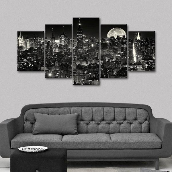 Stadt Die Niemals Schlft Leinwandbilder Kunstdrucke Rahmen