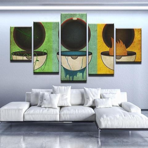 Starter Pokeballs Anime Leinwandbilder Kunstdrucke Rahmen