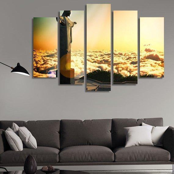 Statue Of The Christ The Reedemer In Rio De Janeiro Religion Leinwandbilder Kunstdrucke Rahmen