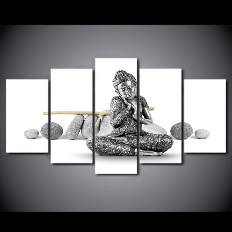 Stone Buddha 04 Religion Leinwandbilder Kunstdrucke Rahmen