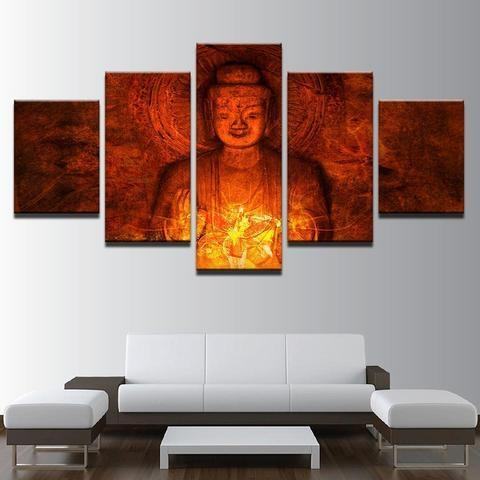 Stone Buddha Religion Leinwandbilder Kunstdrucke Rahmen