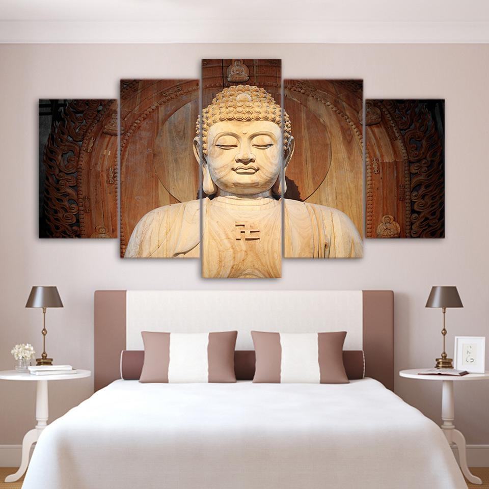 Stone Buddha Statue 05 Religion Leinwandbilder Kunstdrucke Rahmen