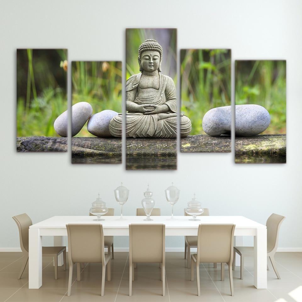 Stone Buddha Statue 99 Religion Leinwandbilder Kunstdrucke Rahmen