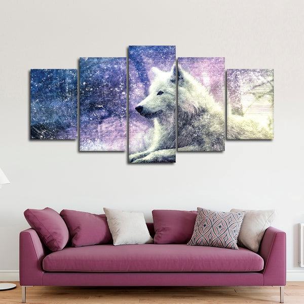 Strukturierter Weier Wolf Leinwandbilder Kunstdrucke Rahmen