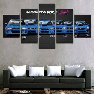 Subaru Impreza Wrx Sti Generationen Leinwandbilder Kunstdrucke Rahmen