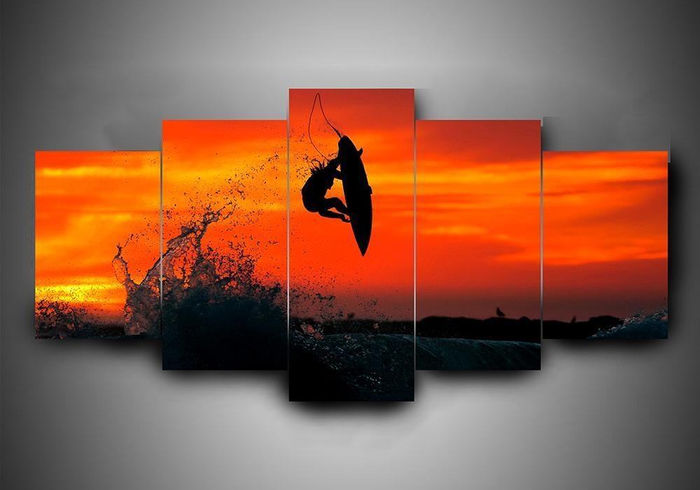 Surfing Highlights 3 - Energische Sport Leinwandbilder Kunstdrucke