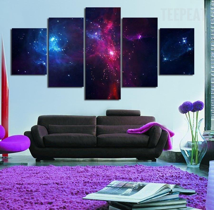 Swirling Landscape Of Stars Space Leinwandbilder Kunstdrucke