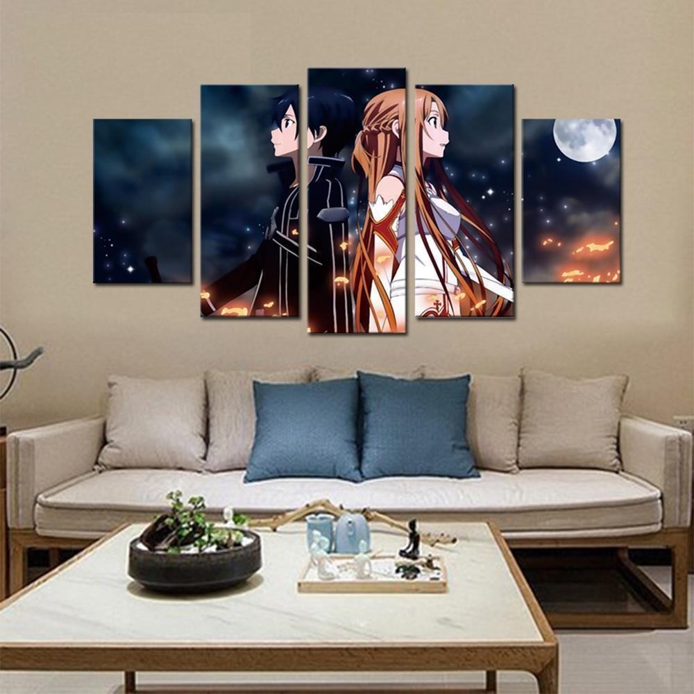 Sword Art Online Kirito And Asuna 6 Anime Leinwandbilder Kunstdrucke  