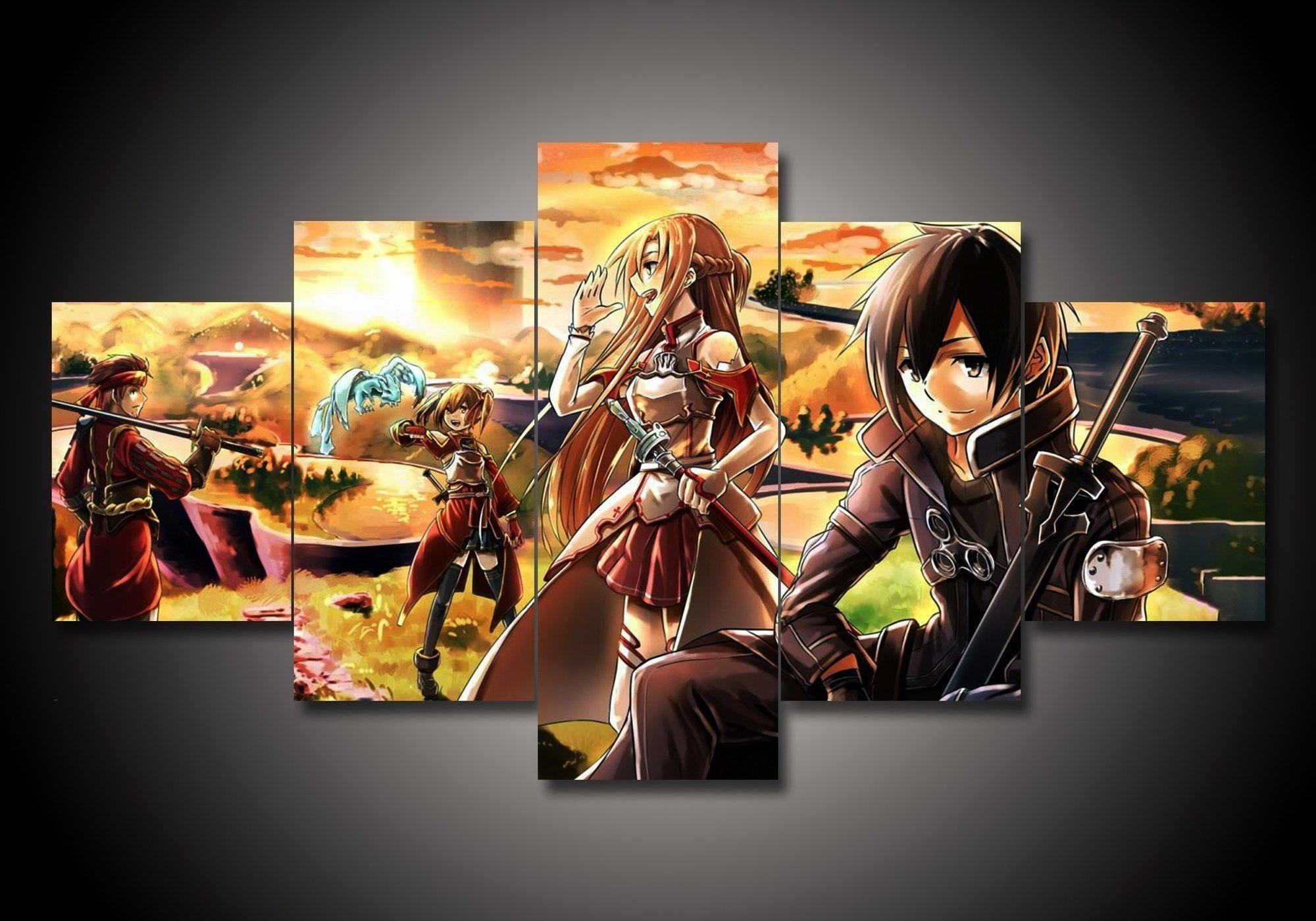 Sword Art Online Sao 4 Anime Leinwandbilder Kunstdrucke Rahmen