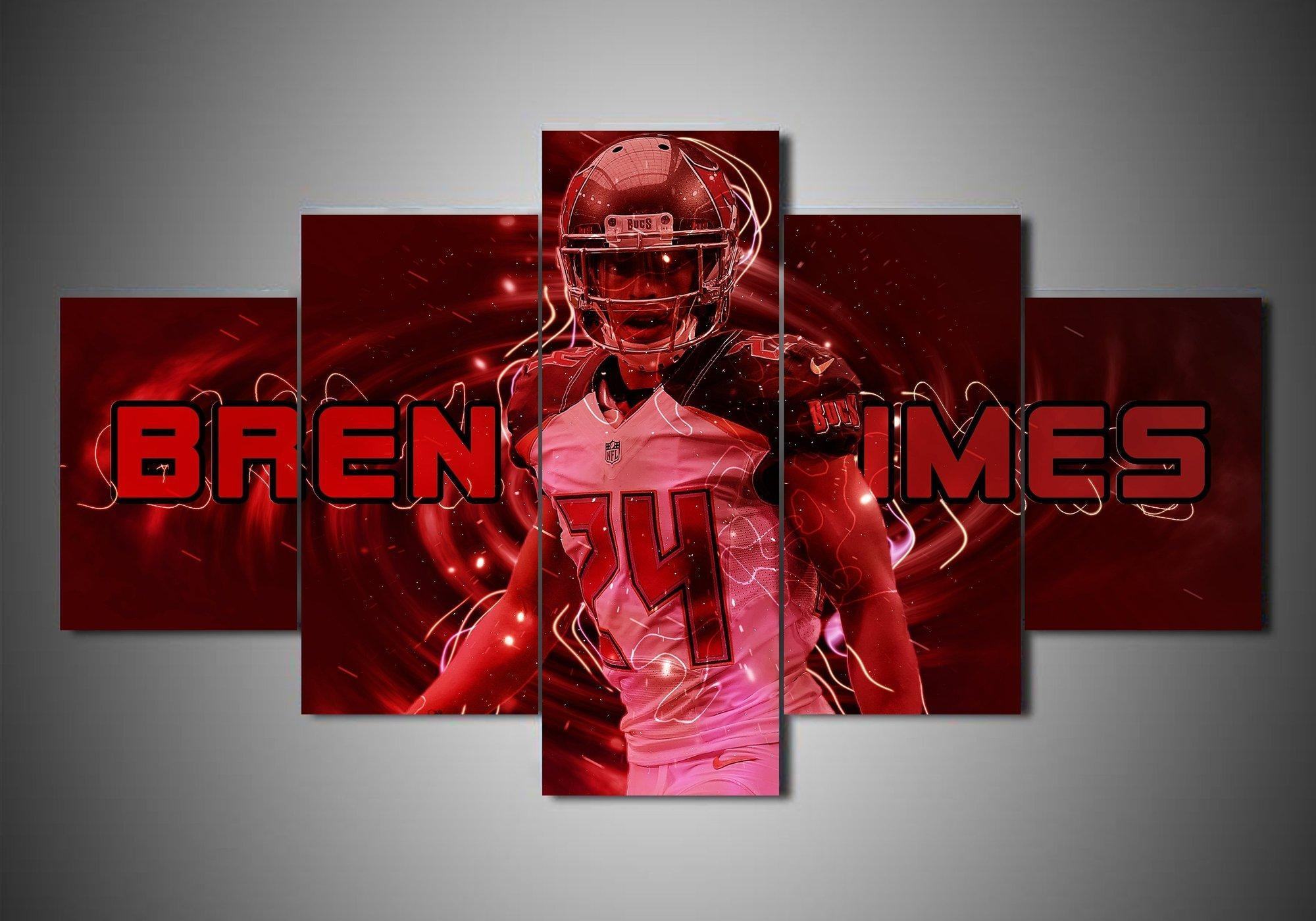 Tampa Bay Buccaneers Brent Grimes - Beeindruckende Sport Leinwandbilder Kunstdrucke