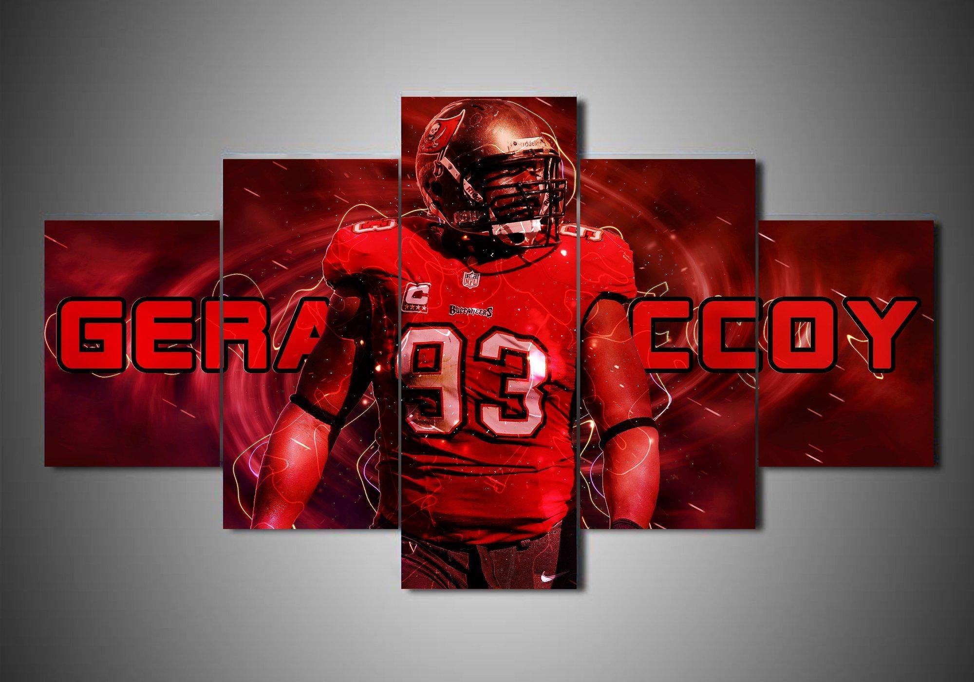 Tampa Bay Buccaneers Gerald McCoy - Packende Sport Leinwandbilder Kunstdrucke