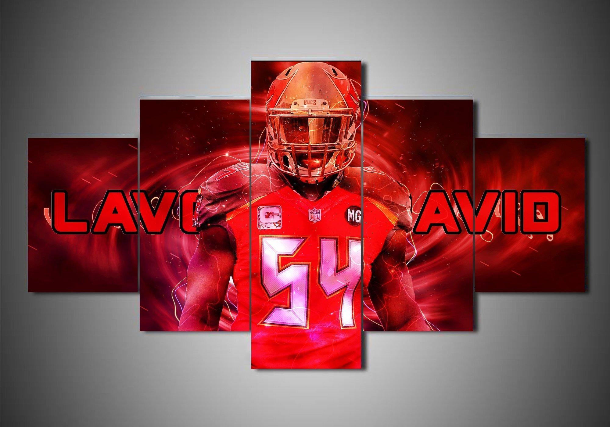 Tampa Bay Buccaneers Lavonte David - Eindrucksvolle Sport Leinwandbilder Kunstdrucke