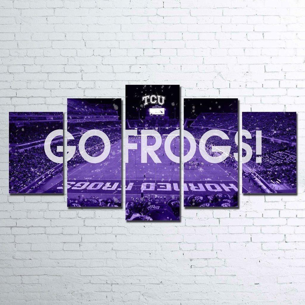TCU Logo - Symbolische Sport Leinwandbilder Kunstdrucke