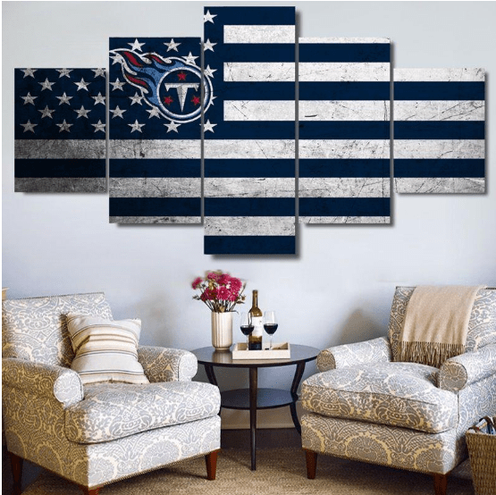 Tennessee Titan Football American Flag Sport Leinwandbilder Kunstdrucke Rahmen