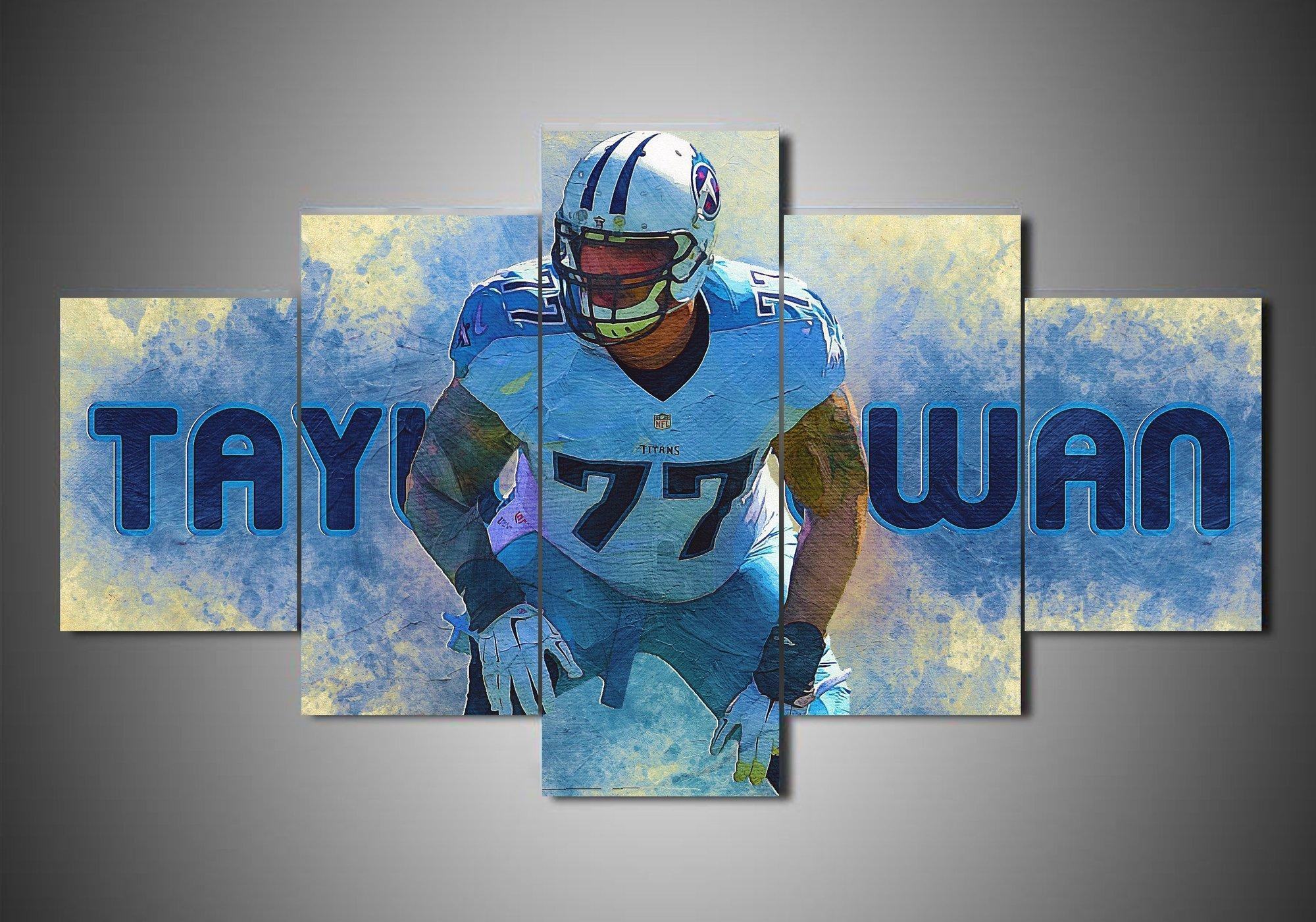 Tennessee Titans Taylor Lewan - Energiegeladene Sport Leinwandbilder Kunstdrucke