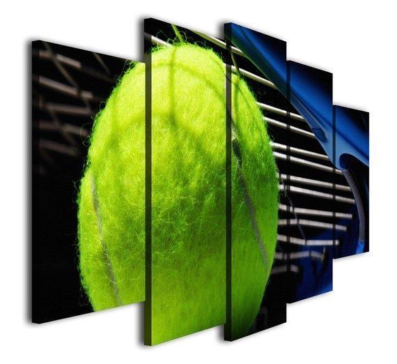Tennisball - Konzentrative Sport Leinwandbilder Kunstdrucke