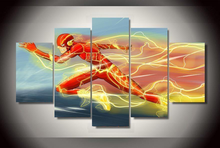 The Flash Running Painting Movie Leinwandbilder Kunstdrucke Rahmen