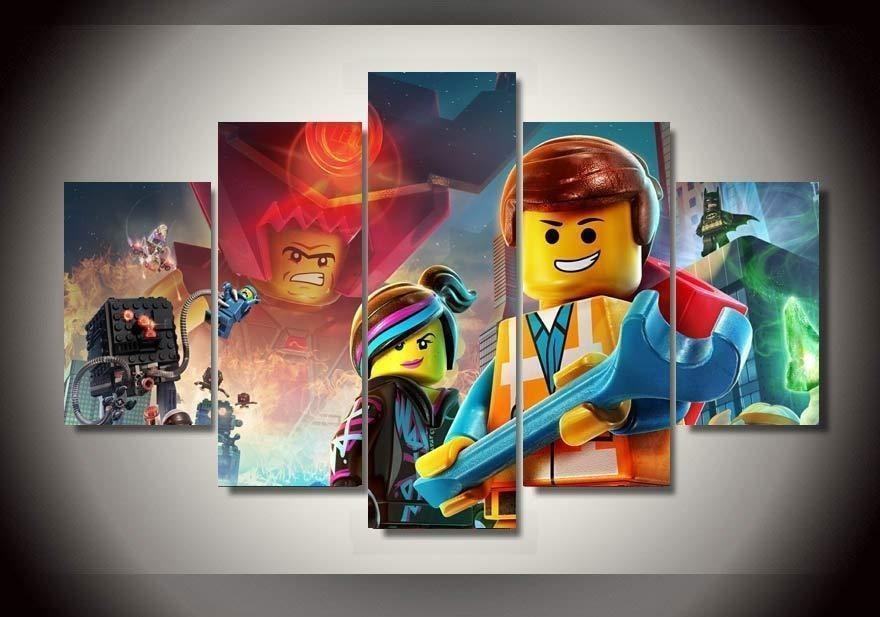 The Lego Movie Characters 2 Cartoon Leinwandbilder Kunstdrucke Rahmen