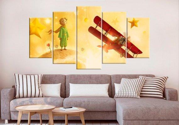 The Little Prince Nursery Karikatur Leinwandbilder Kunstdrucke Rahmen