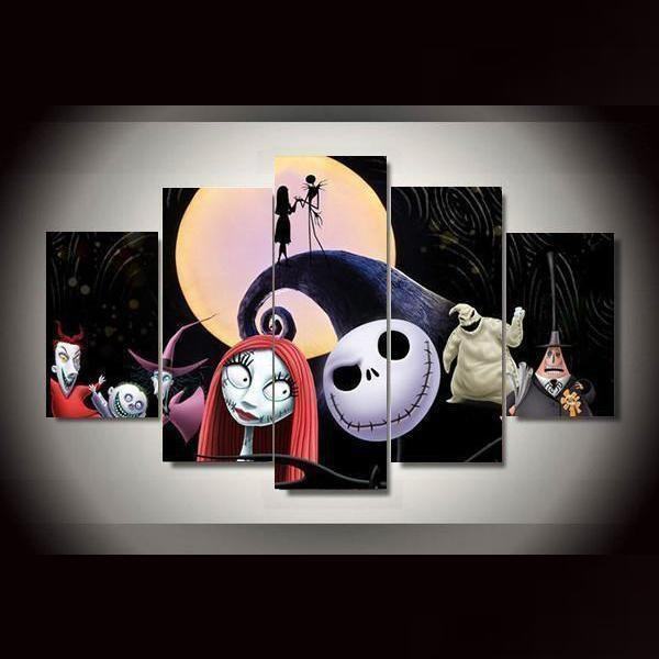 The Nightmare Before Christmas Jack Skellington 02 Cartoon Leinwandbilder Kunstdrucke Rahmen