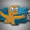 the simpsons 2 karikatur leinwandbilder kunstdrucke rahmen 3308