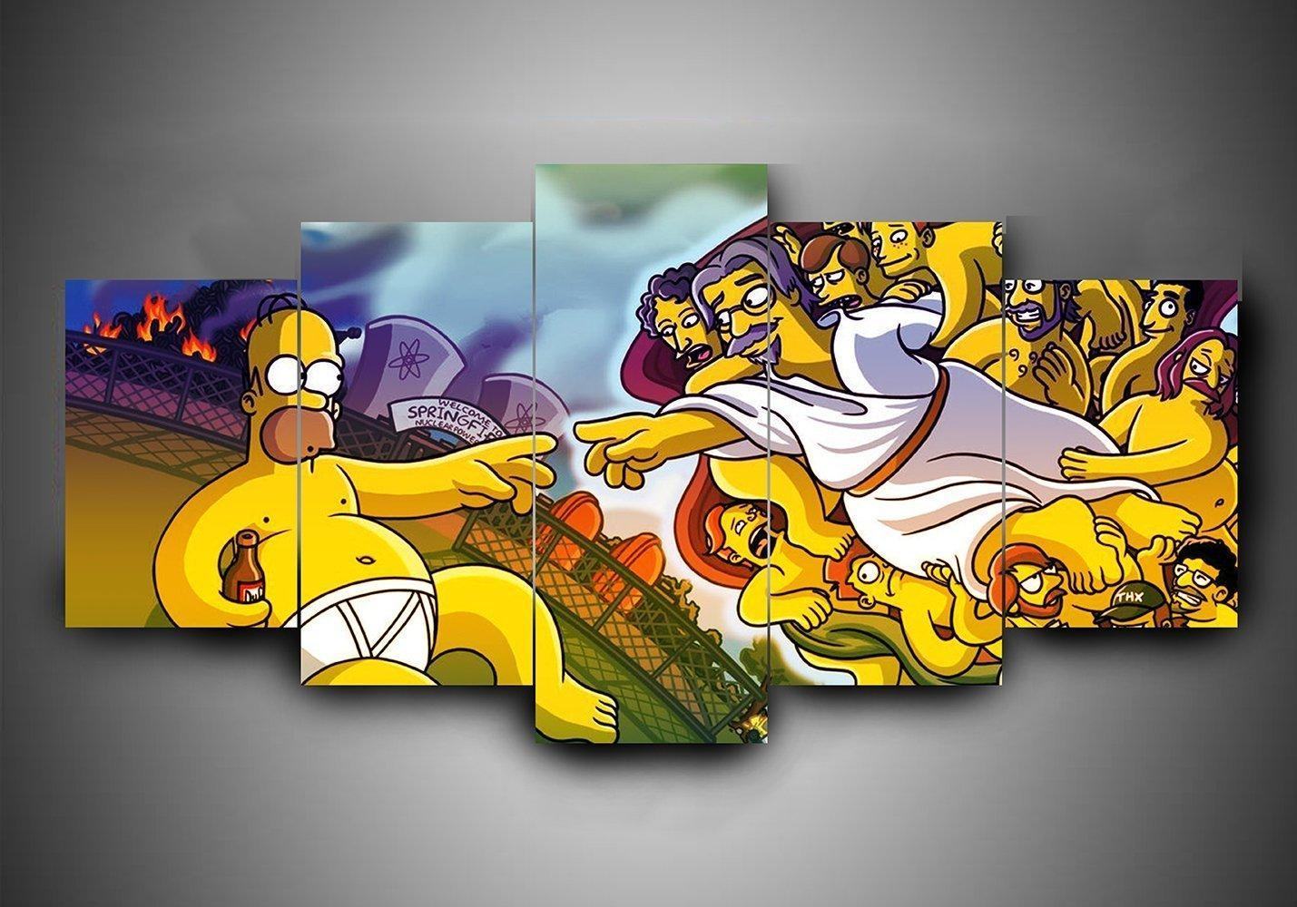 The Simpsons 6 Karikatur Leinwandbilder Kunstdrucke Rahmen