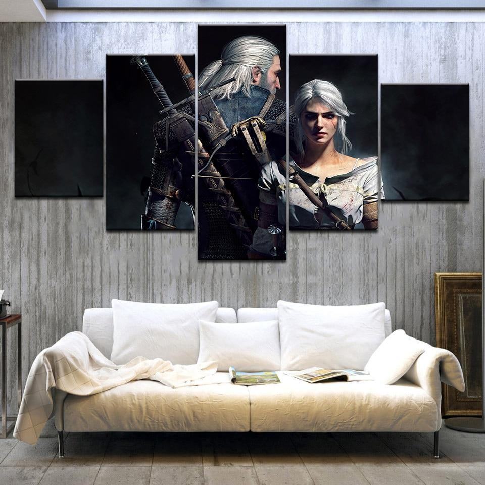 The Witcher 3 Geralt And Ciri Poster Gaming Leinwandbilder Kunstdrucke Rahmen