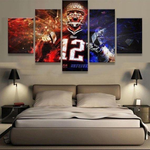 Tom Brady - Moderne Football Sport Leinwandbilder Kunstdrucke