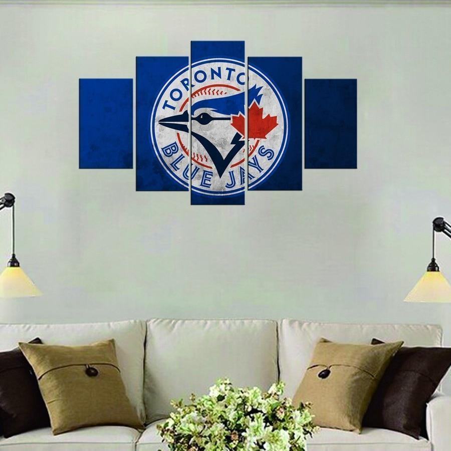 Toronto Blue Jays Logo Baseball Leinwandbilder Kunstdrucke Rahmen