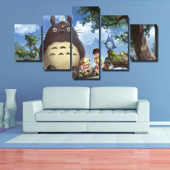 Totoro Anime Leinwandbilder Kunstdrucke Rahmen