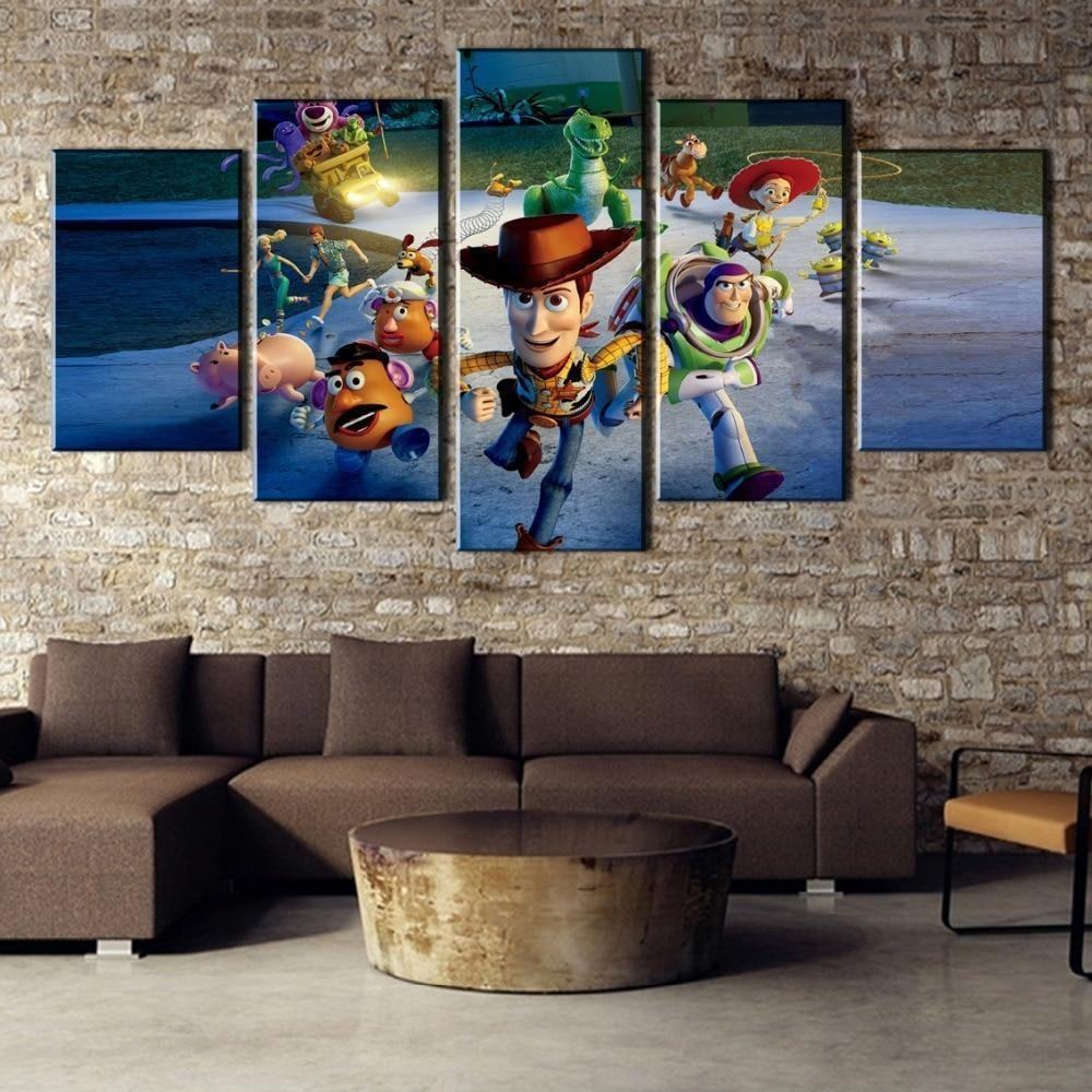 Toy Story Characters Cartoon Leinwandbilder Kunstdrucke  
