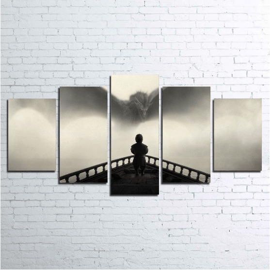 Tyrion Dragon Game Of Thrones Film Leinwandbilder Kunstdrucke Rahmen